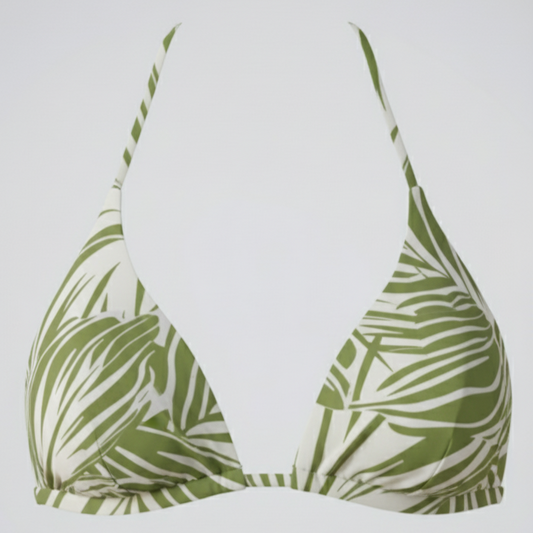 Naiá Triangle Bikini Top – Palm Shade