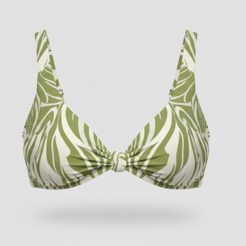 Sirena Bandeau Bikini Top – Palm Shade